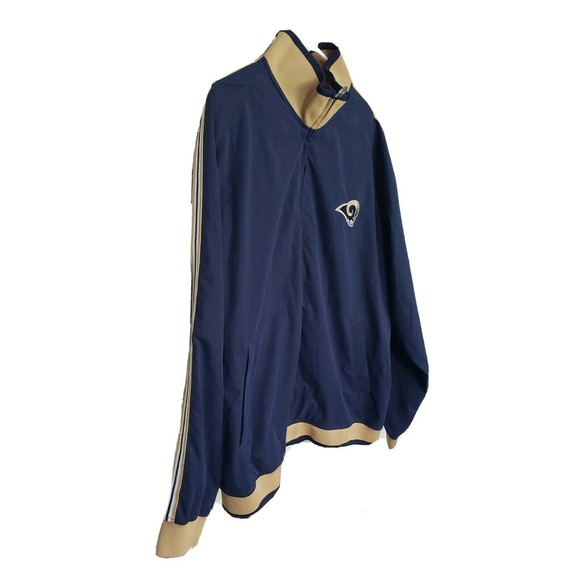 Reebok NFL Men's St Louis Rams Full Zip Wind Track Jacket, Multi-Color,‎ Size XL - Picture 2 of 7
